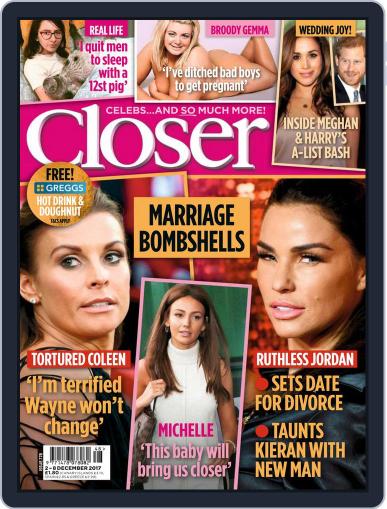 Closer United Kingdom November 28th, 2017 Digital Back Issue Cover