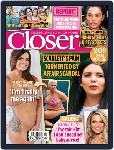 Closer United Kingdom February 17th, 2018 Digital Back Issue Cover