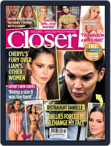 Closer United Kingdom March 10th, 2018 Digital Back Issue Cover