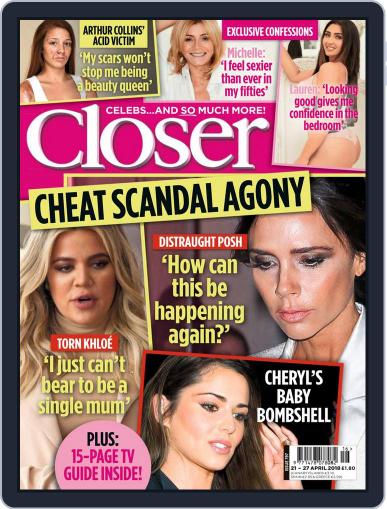Closer United Kingdom April 21st, 2018 Digital Back Issue Cover