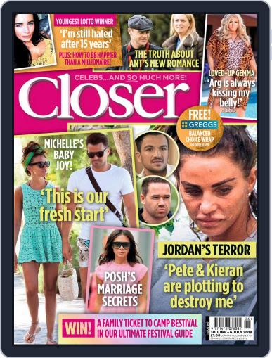 Closer United Kingdom June 30th, 2018 Digital Back Issue Cover