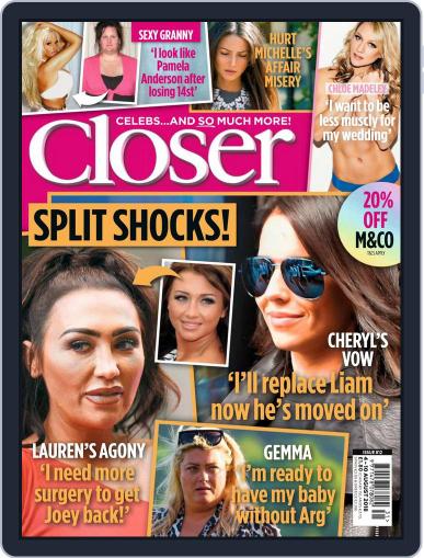 Closer United Kingdom August 4th, 2018 Digital Back Issue Cover