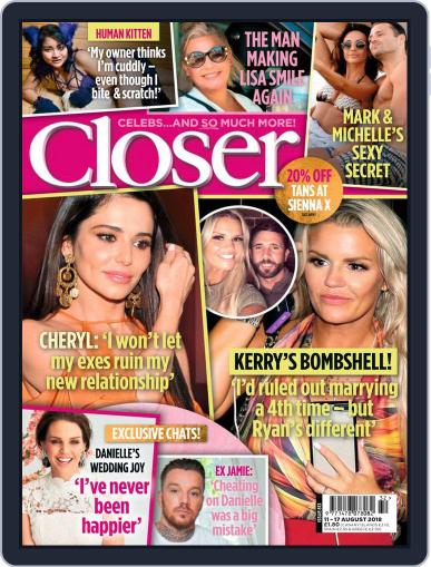 Closer United Kingdom August 11th, 2018 Digital Back Issue Cover