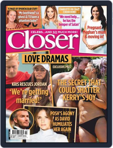 Closer United Kingdom October 27th, 2018 Digital Back Issue Cover