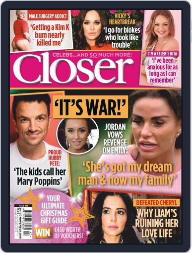 Closer United Kingdom November 24th, 2018 Digital Back Issue Cover