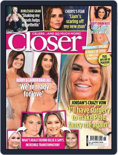 Closer United Kingdom April 13th, 2019 Digital Back Issue Cover
