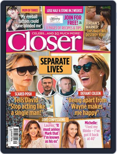 Closer United Kingdom August 3rd, 2019 Digital Back Issue Cover