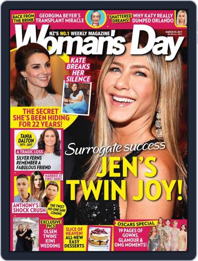 Woman's Day Magazine NZ March 13th, 2017 Digital Back Issue Cover