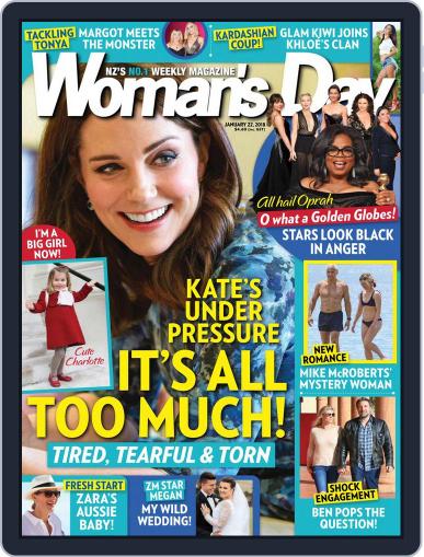 Woman's Day Magazine NZ January 22nd, 2018 Digital Back Issue Cover