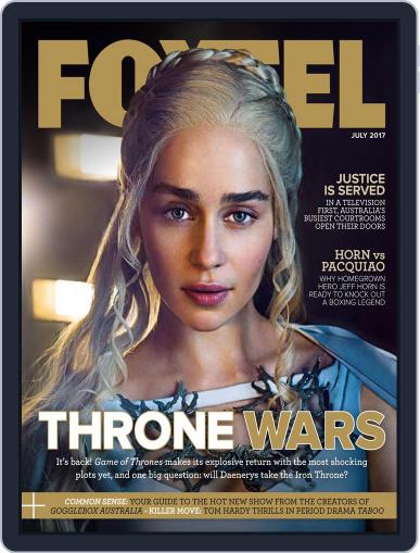 Foxtel July 1st, 2017 Digital Back Issue Cover