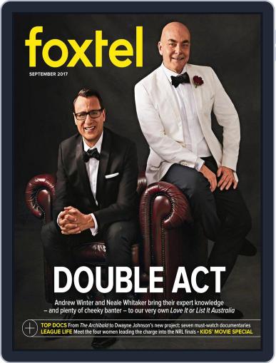 Foxtel September 1st, 2017 Digital Back Issue Cover