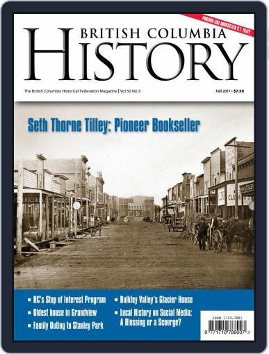 British Columbia History (Digital) September 1st, 2017 Issue Cover