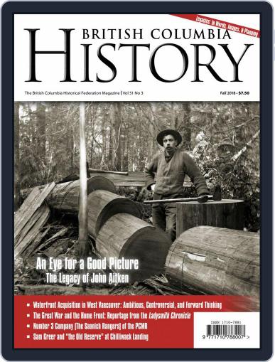 British Columbia History September 1st, 2018 Digital Back Issue Cover