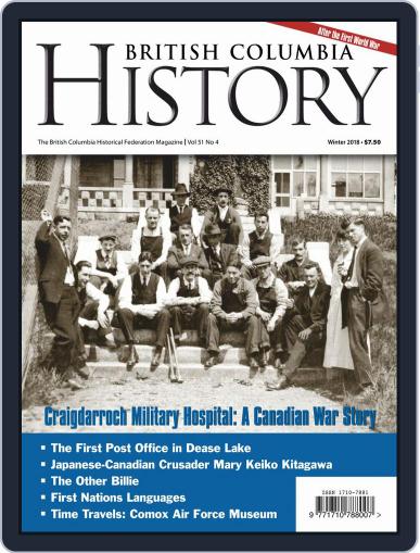 British Columbia History December 1st, 2018 Digital Back Issue Cover