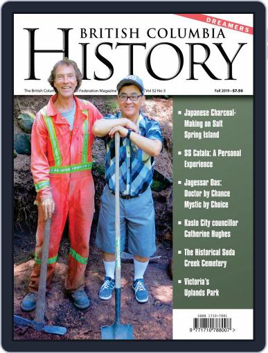 British Columbia History September 1st, 2019 Digital Back Issue Cover
