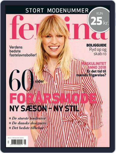 femina Denmark February 1st, 2018 Digital Back Issue Cover