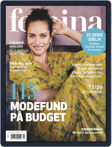 femina Denmark April 5th, 2018 Digital Back Issue Cover