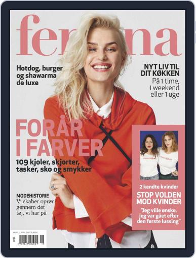 femina Denmark April 15th, 2018 Digital Back Issue Cover