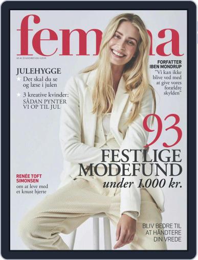 femina Denmark November 29th, 2018 Digital Back Issue Cover