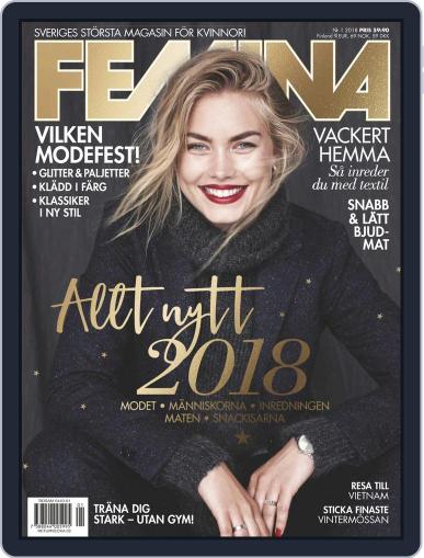 Femina Sweden January 1st, 2018 Digital Back Issue Cover