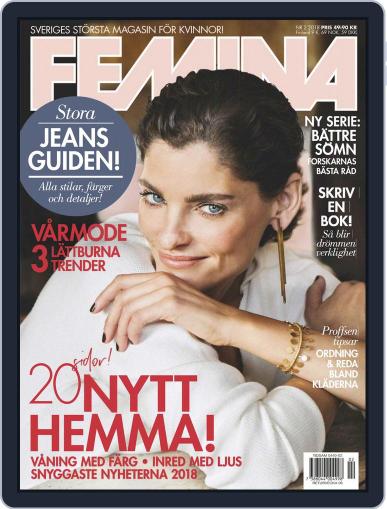 Femina Sweden February 1st, 2018 Digital Back Issue Cover