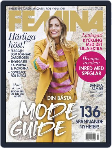 Femina Sweden November 1st, 2018 Digital Back Issue Cover