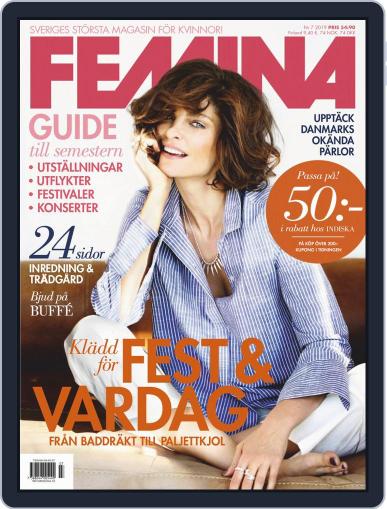 Femina Sweden July 1st, 2019 Digital Back Issue Cover