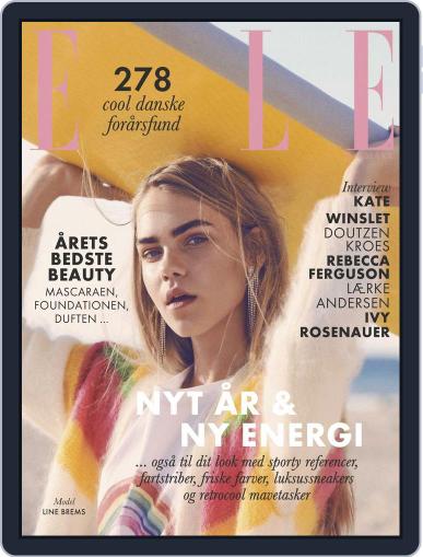 ELLE Denmark January 1st, 2018 Digital Back Issue Cover