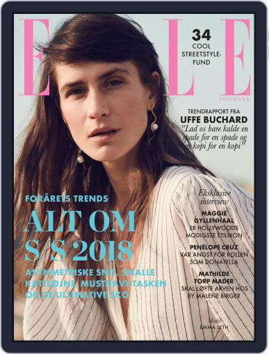 ELLE Denmark February 1st, 2018 Digital Back Issue Cover