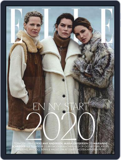 ELLE Denmark January 1st, 2020 Digital Back Issue Cover
