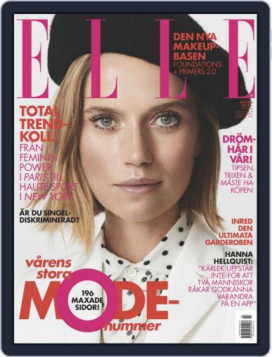 ELLE Sverige (Digital) March 1st, 2018 Issue Cover