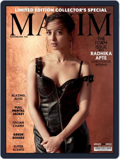 Maxim India November 1st, 2018 Digital Back Issue Cover
