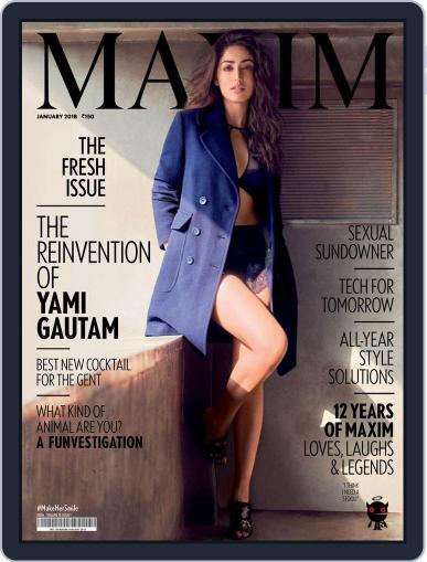 Maxim India January 1st, 2018 Digital Back Issue Cover