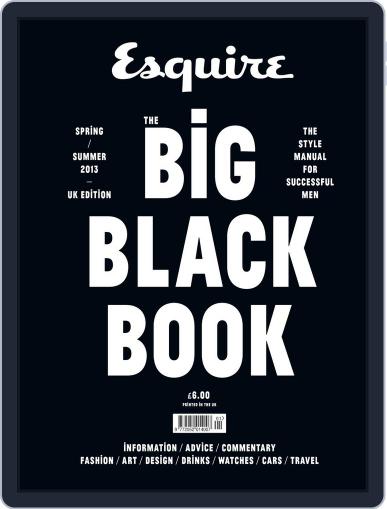 Esquire: The Big Black Book March 22nd, 2013 Digital Back Issue Cover