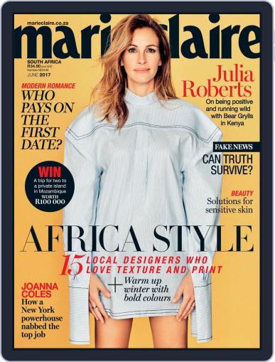 Marie Claire South Africa June 1st, 2017 Digital Back Issue Cover