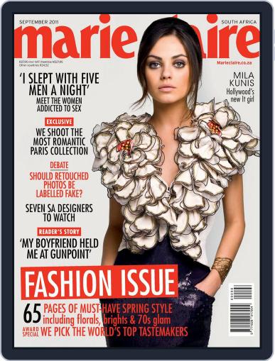 Marie Claire South Africa August 23rd, 2011 Digital Back Issue Cover