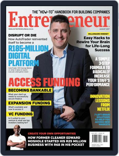 Entrepreneur Magazine South Africa August 1st, 2017 Digital Back Issue Cover