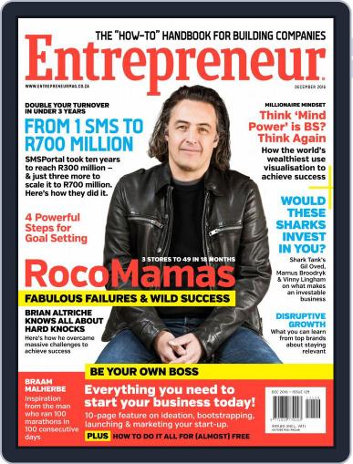 Entrepreneur Magazine South Africa December 1st, 2016 Digital Back Issue Cover