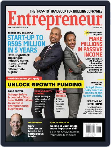 Entrepreneur Magazine South Africa November 1st, 2016 Digital Back Issue Cover