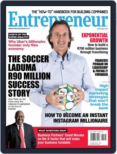 Entrepreneur Magazine South Africa September 1st, 2016 Digital Back Issue Cover