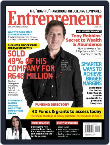 Entrepreneur Magazine South Africa August 1st, 2016 Digital Back Issue Cover