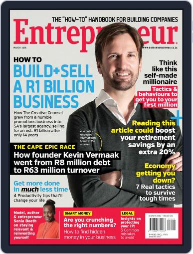 Entrepreneur Magazine South Africa March 1st, 2016 Digital Back Issue Cover