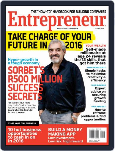 Entrepreneur Magazine South Africa January 1st, 2016 Digital Back Issue Cover