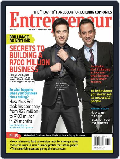 Entrepreneur Magazine South Africa June 1st, 2015 Digital Back Issue Cover
