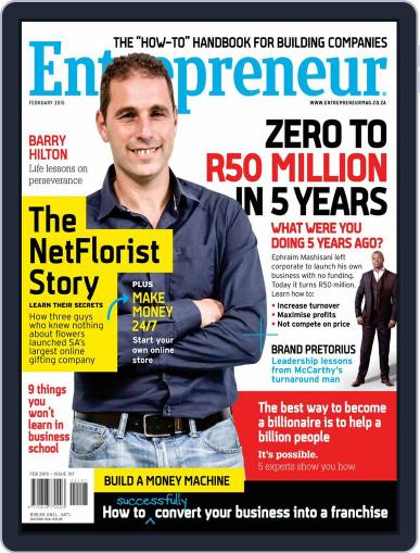 Entrepreneur Magazine South Africa February 1st, 2015 Digital Back Issue Cover