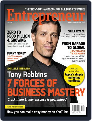 Entrepreneur Magazine South Africa April 14th, 2014 Digital Back Issue Cover