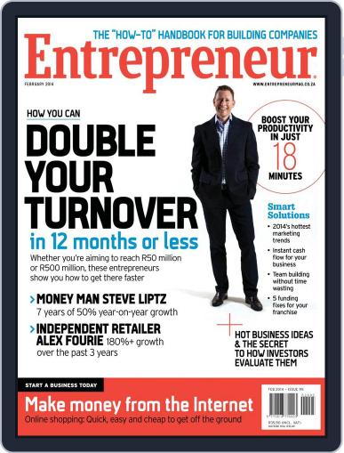 Entrepreneur Magazine South Africa February 3rd, 2014 Digital Back Issue Cover