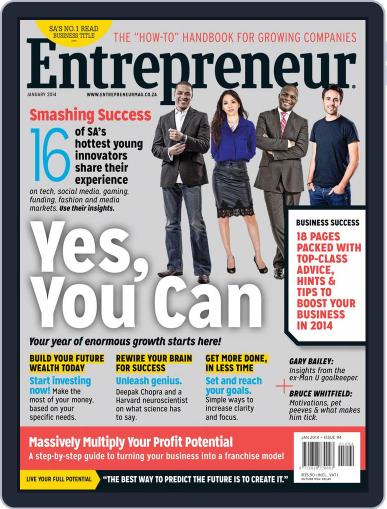 Entrepreneur Magazine South Africa December 31st, 2013 Digital Back Issue Cover