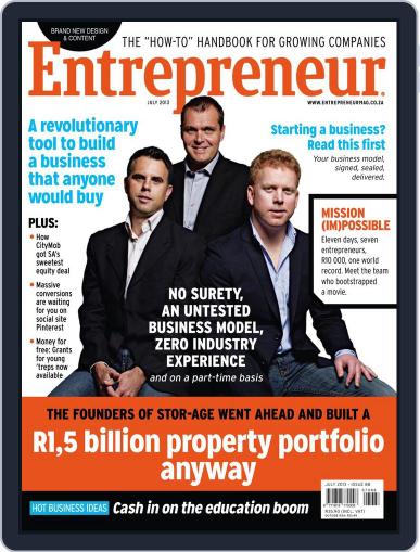 Entrepreneur Magazine South Africa July 1st, 2013 Digital Back Issue Cover