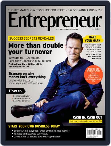 Entrepreneur Magazine South Africa April 2nd, 2013 Digital Back Issue Cover